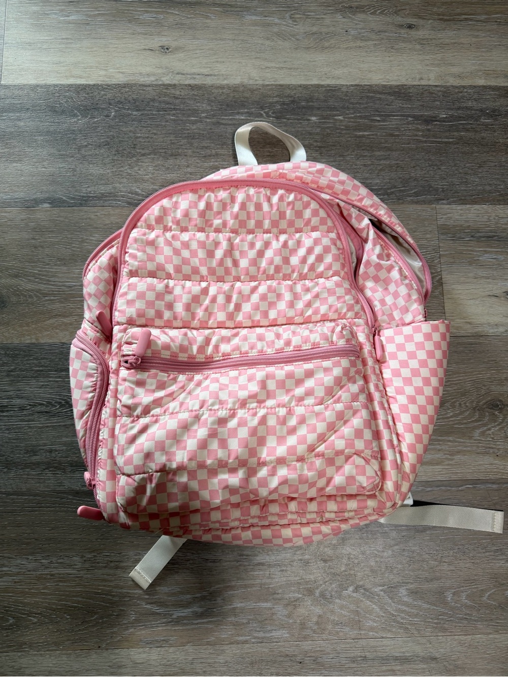 Pink Lilly Checkered Backpack - Cute Patterned School Bag